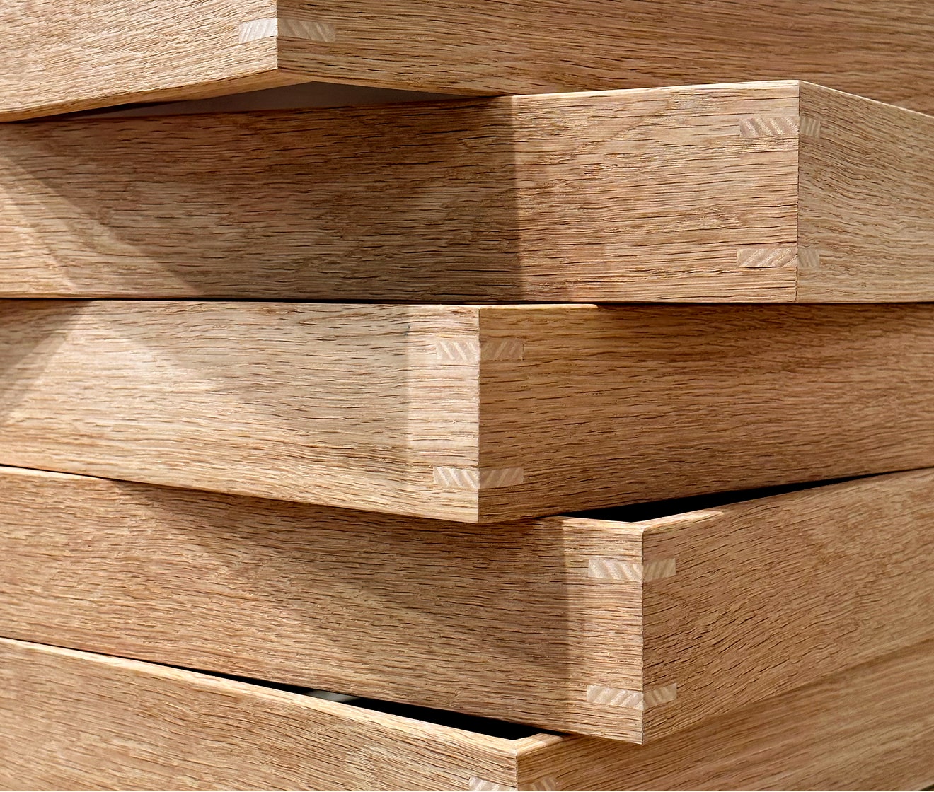 Stacks of wooden frames